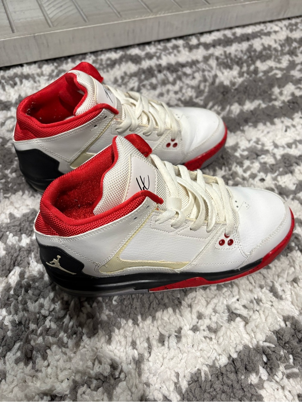 Jordan Men's White, Red & Black High-Top Sneakers